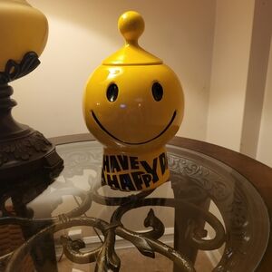 Vintage McCoy smiley face cookie jar